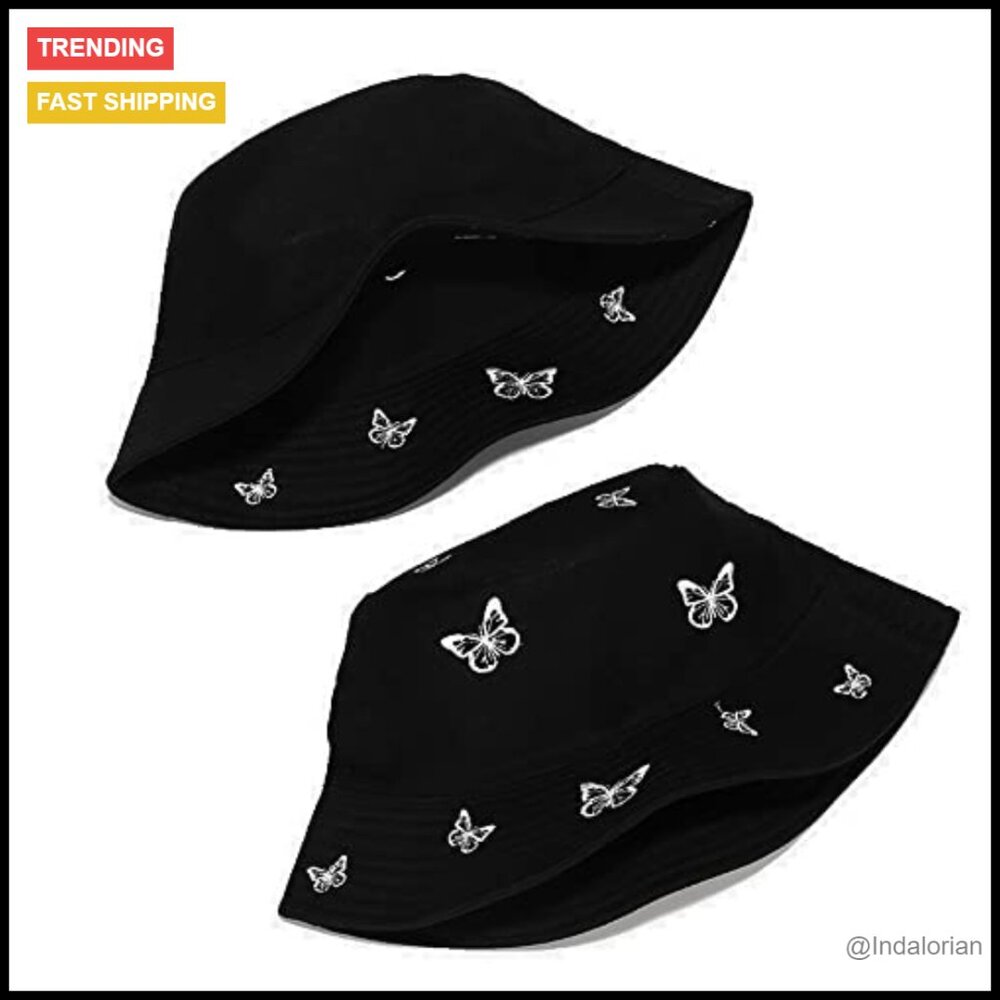 Reversible Bucket Hat Packable Foldable Cotton Ca… - image 4